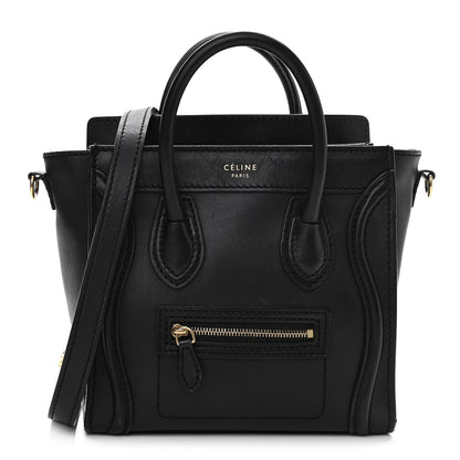 Celine Smooth Calfskin Nano Luggage Black 1 of 10