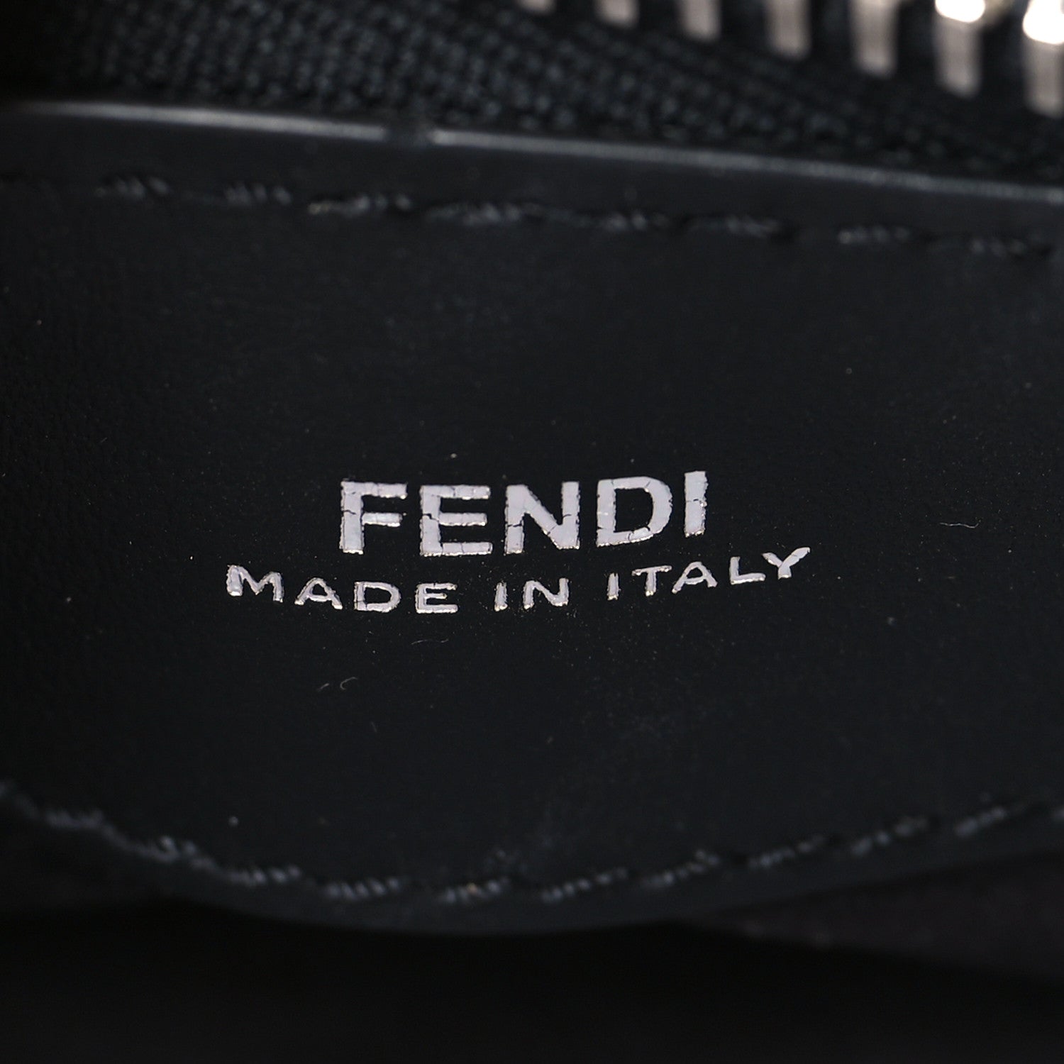 Fendi Vitello Baltico Shiny Nappa Lace Up Floral Small Dotcom Click Chain Satchel Black 8 of 11