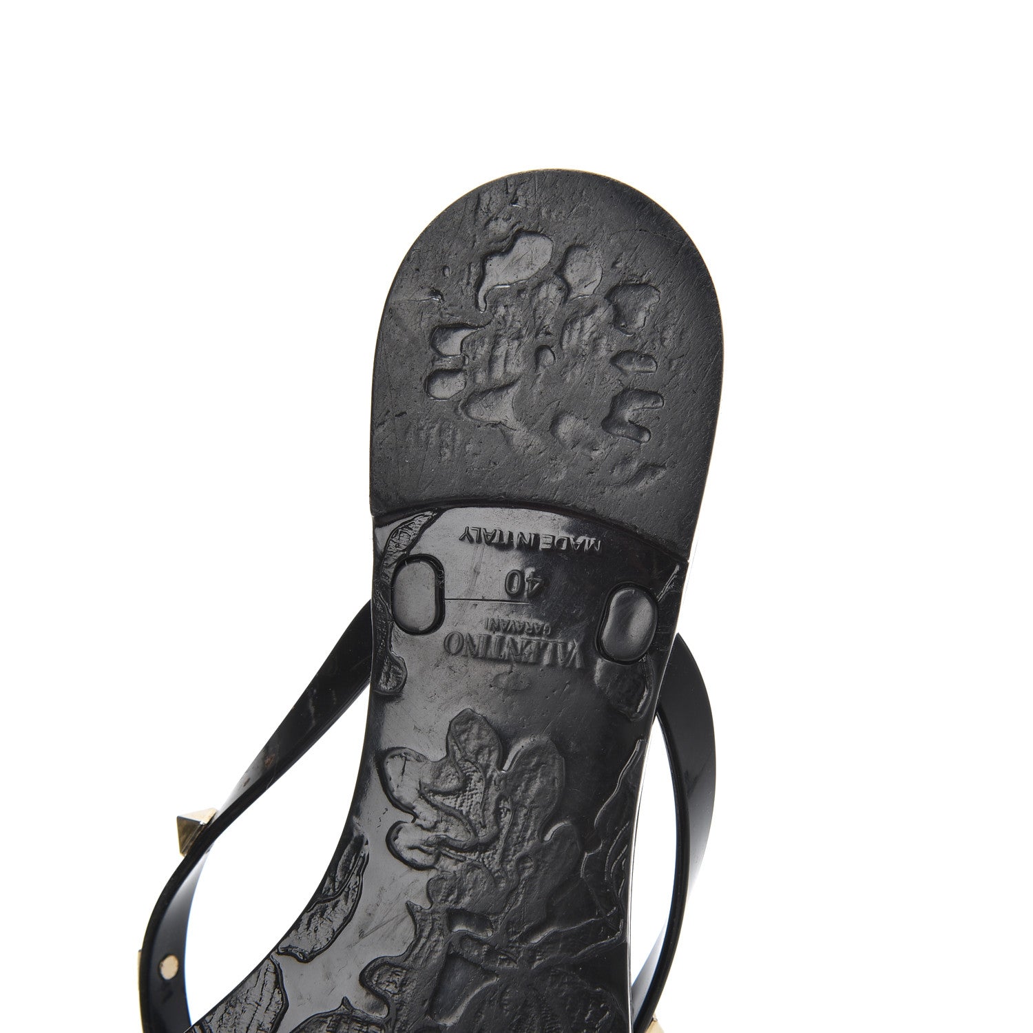 Valentino Garavani PVC Jelly Rockstud Bow Thong Sandals 40 Black 12 of 18