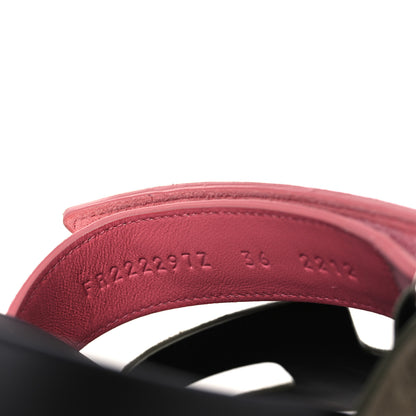 Hermes Suede Goatskin Womens Chypre Sandals 38 Toundra Rose Du Desert 9 of 9