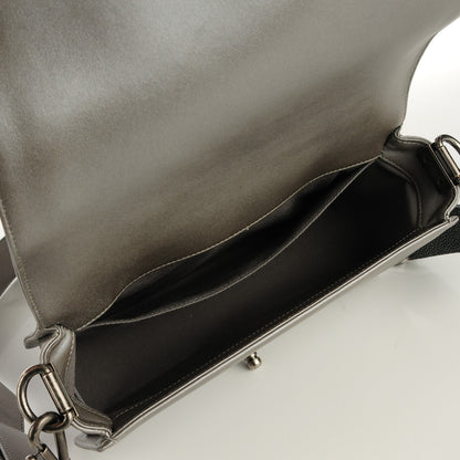 Chanel Lambskin Quilted Medium Boy Flap with Stingray Strap Silver 9 of 10