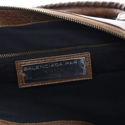 Balenciaga Agneau Classic Hardware Work Olive Brown 6 of 9