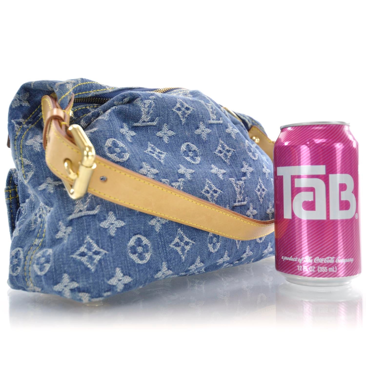 Louis Vuitton Monogram Denim Baggy PM Blue 3 of 9