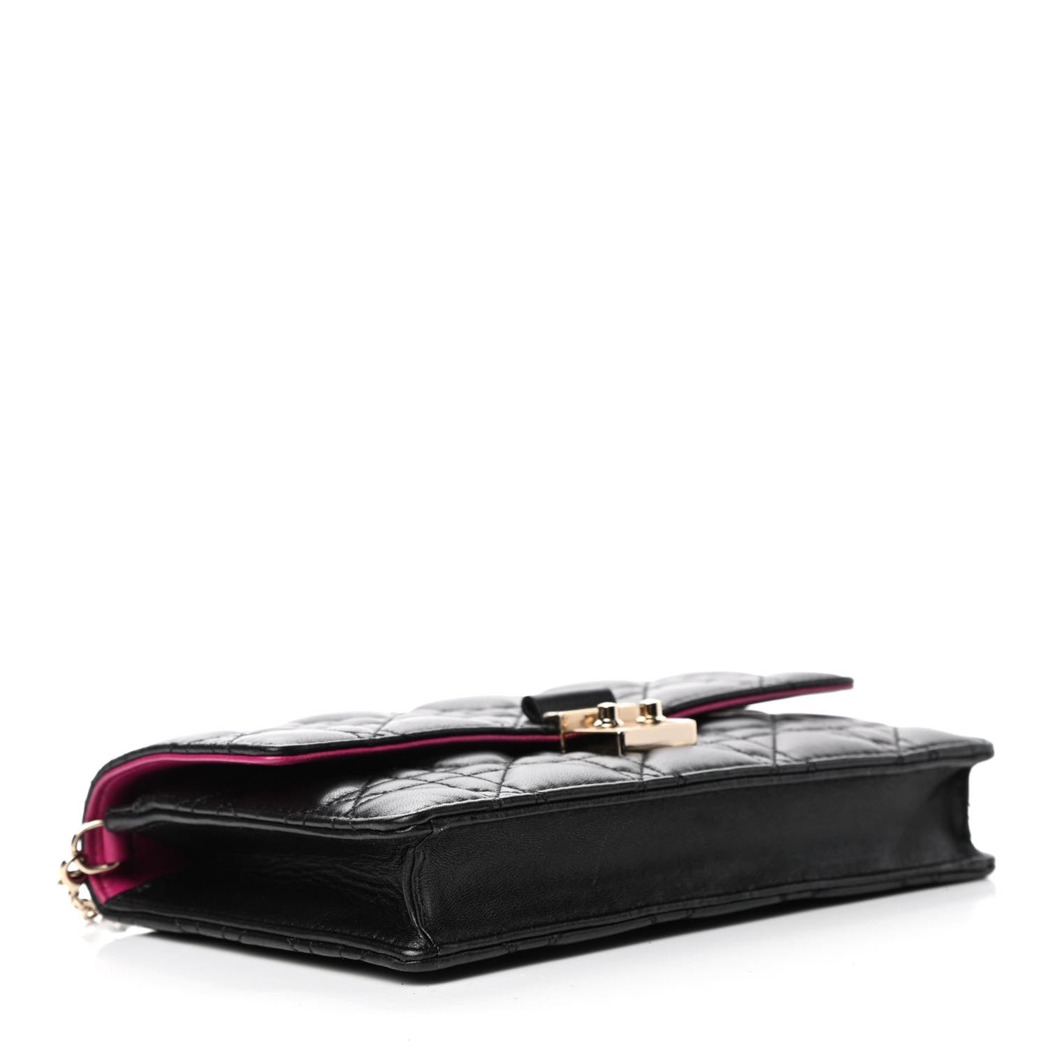 Christian Dior Lambskin Cannage Miss Dior Promenade Pouch Black 3 of 4