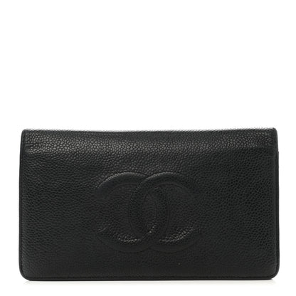 Chanel Caviar Timeless CC Yen Wallet Black 1 of 8