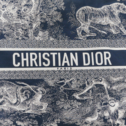 Christian Dior Technical Fabric Toile De Jouy Reverse Diortravel Zipped Pouch Blue Multicolor 8 of 10