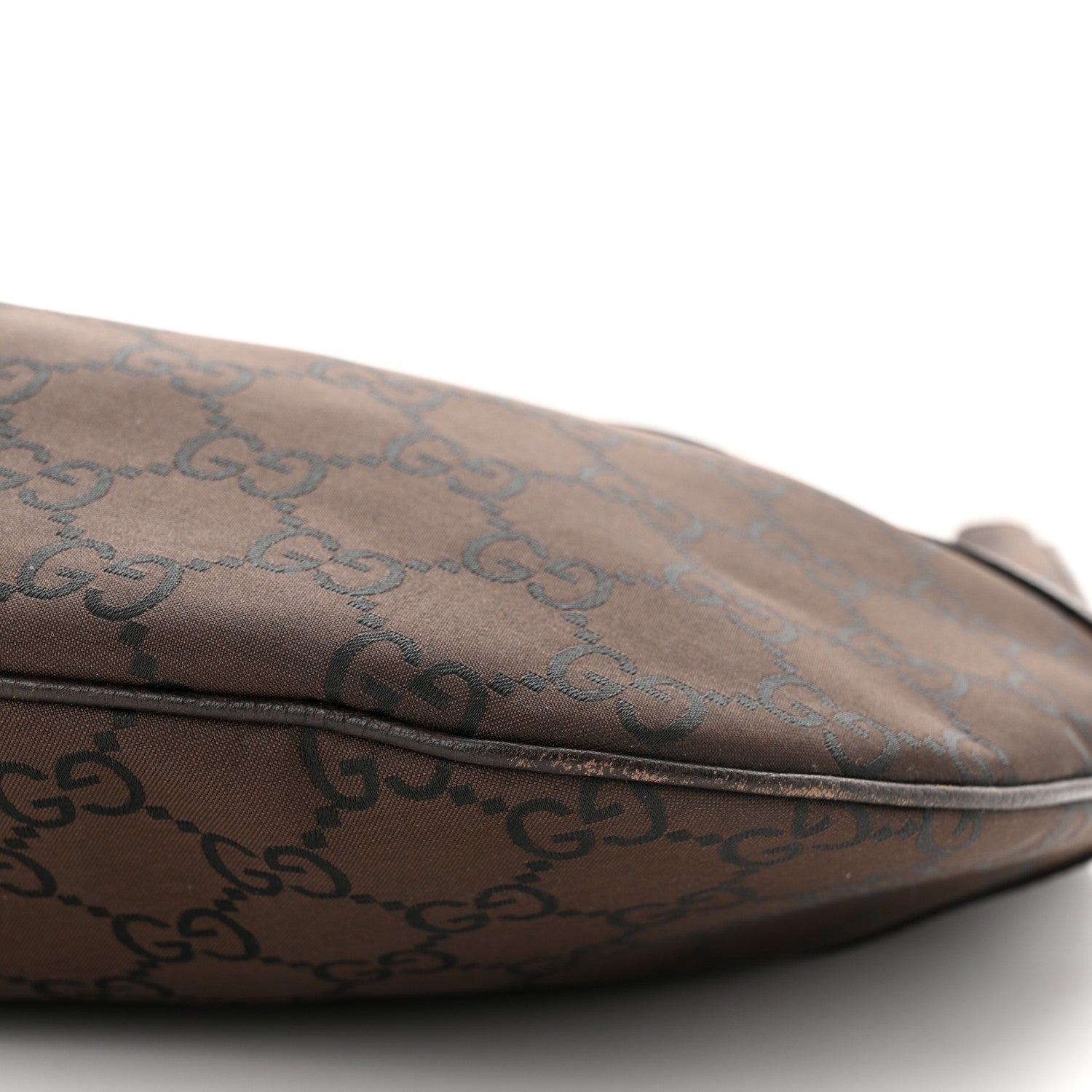 Gucci Canvas GG Reins Hobo Brown Black 10 of 12