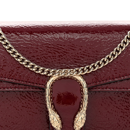 Gucci Crinkled Patent Mini Dionysus Shoulder Bag Rosso Ancora Red 8 of 10
