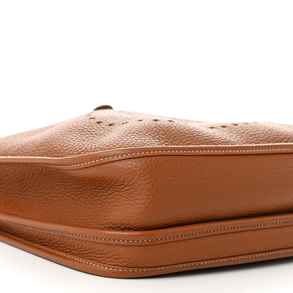 Hermes Taurillon Clemence Evelyne III PM Gold 9 of 10