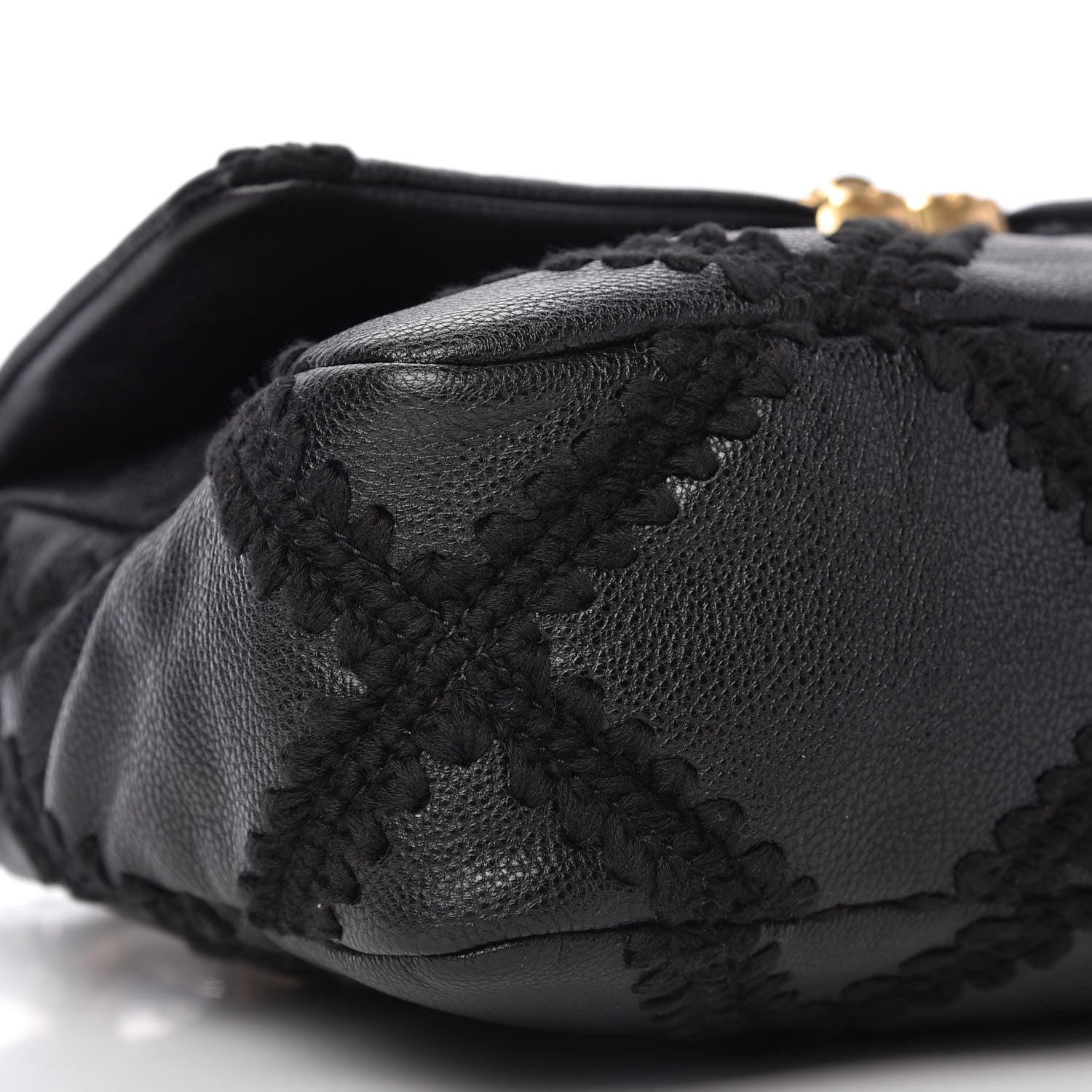 Chanel Calfskin Crochet Medium Chanel 19 Flap Black 6 of 11