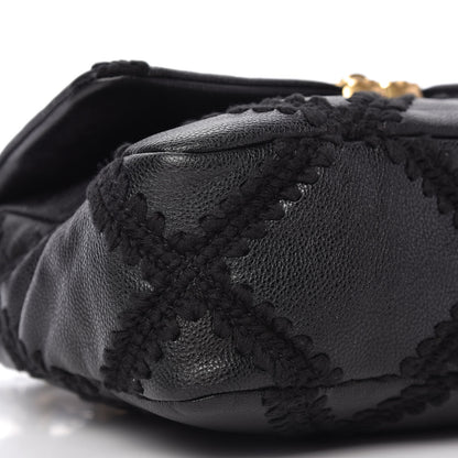 Chanel Calfskin Crochet Medium Chanel 19 Flap Black 6 of 11