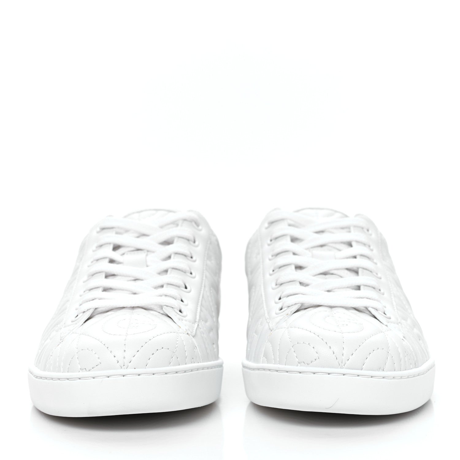 Gucci Nappa G Rhombus Mens Ace Sneakers 6.5 Great White Green 2 of 8