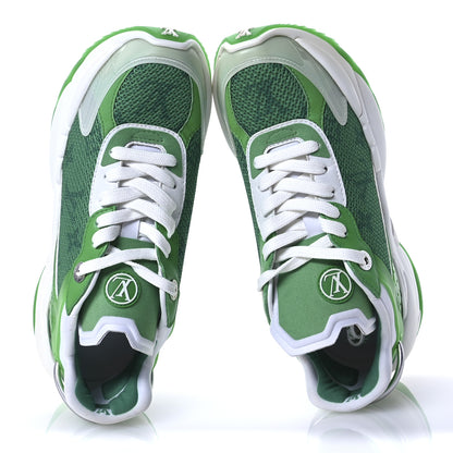 Louis Vuitton Monogram Calfskin Run 55 Sneakers 36 White Green 2 of 8