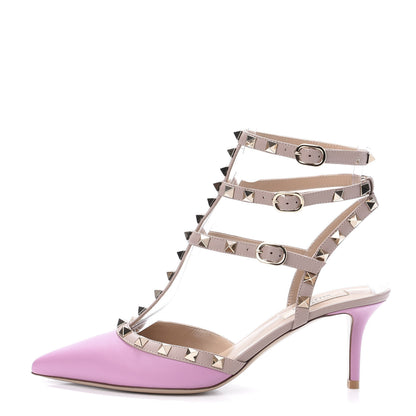 Valentino Garavani Nappa Rockstud Ankle Strap 65mm Pumps 39 Giacinto Poudre 1 of 9