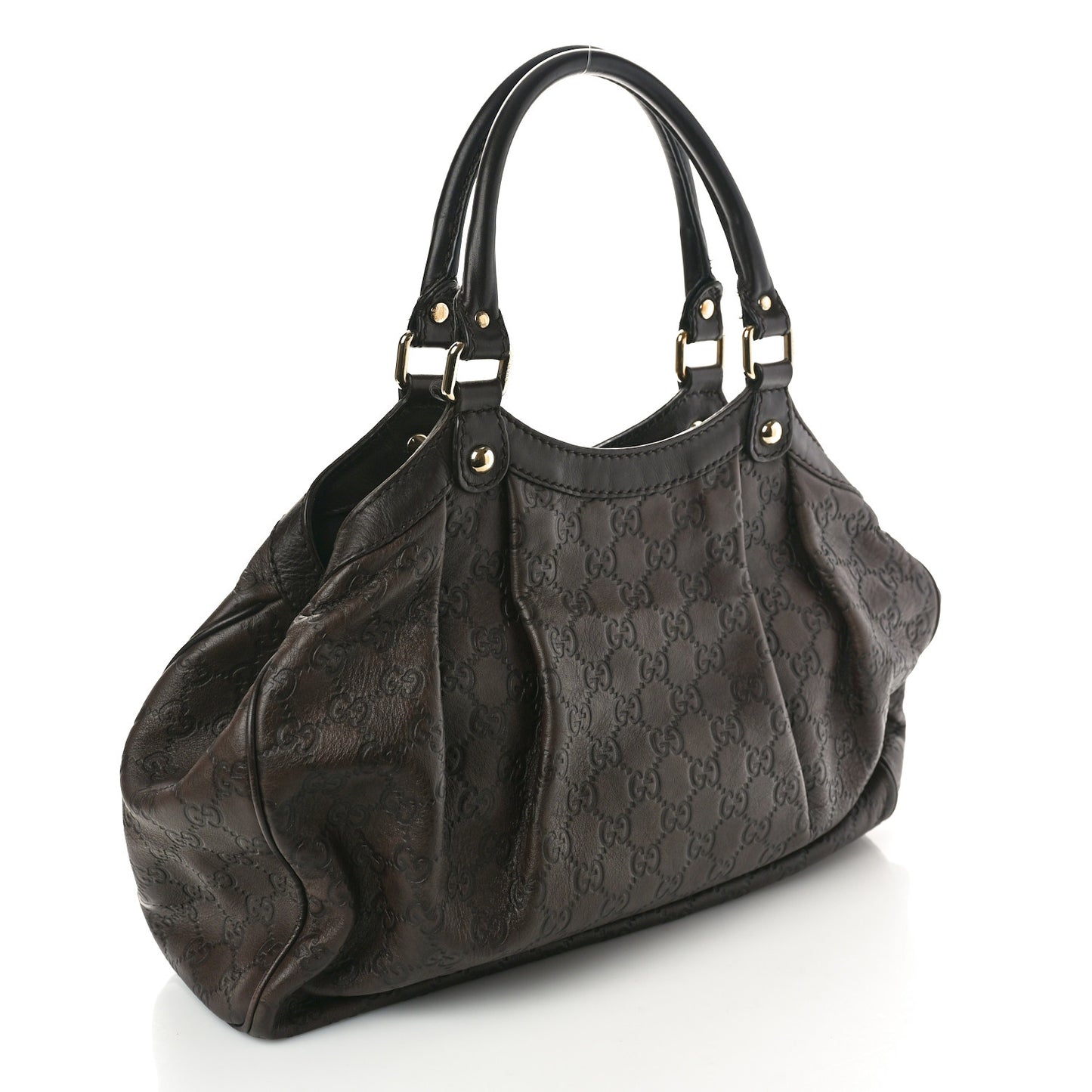 Guccissima Medium Sukey Tote Chocolate