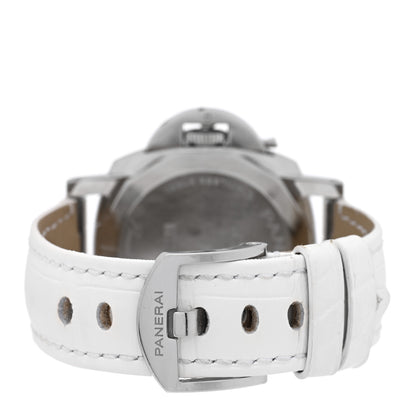 Panerai Stainless Steel Alligator 38mm Luminor Due Luna Rossa Automatic Watch White PAM01306 3 of 5