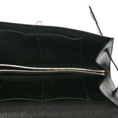 Hermes Chevre Mysore Kelly Wallet To Go Black 5 of 8