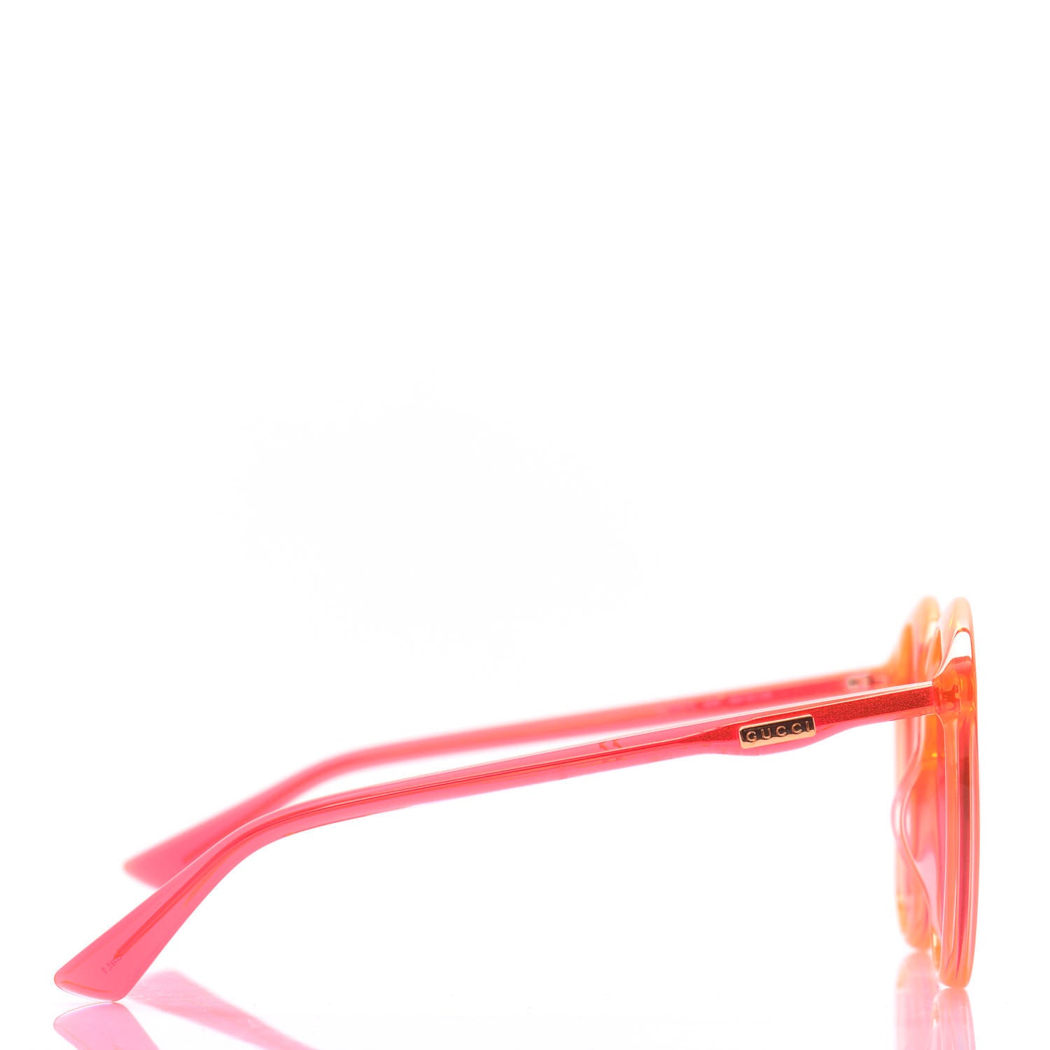 Gucci Acetate GG Sunglasses GG0257S Neon Orange 3 of 8