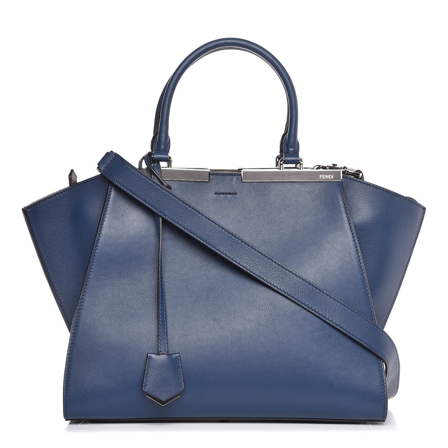 Vitello Dolce Shiny Nappa Petite 3Jours Tote Blue