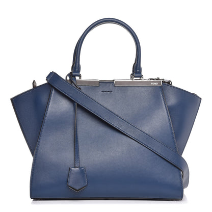 Fendi Vitello Dolce Shiny Nappa Petite 3Jours Tote Blue 1 of 7