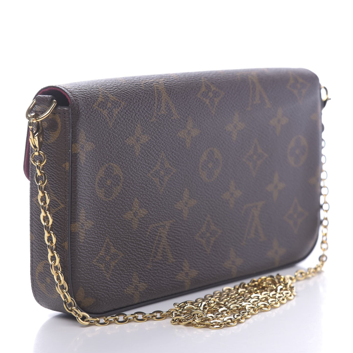 Monogram Pochette Felicie Chain Wallet Fuchsia