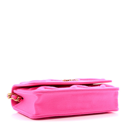 Chanel Jersey Quilted Chanel 19 Wallet On Chain WOC Pink 4 of 12
