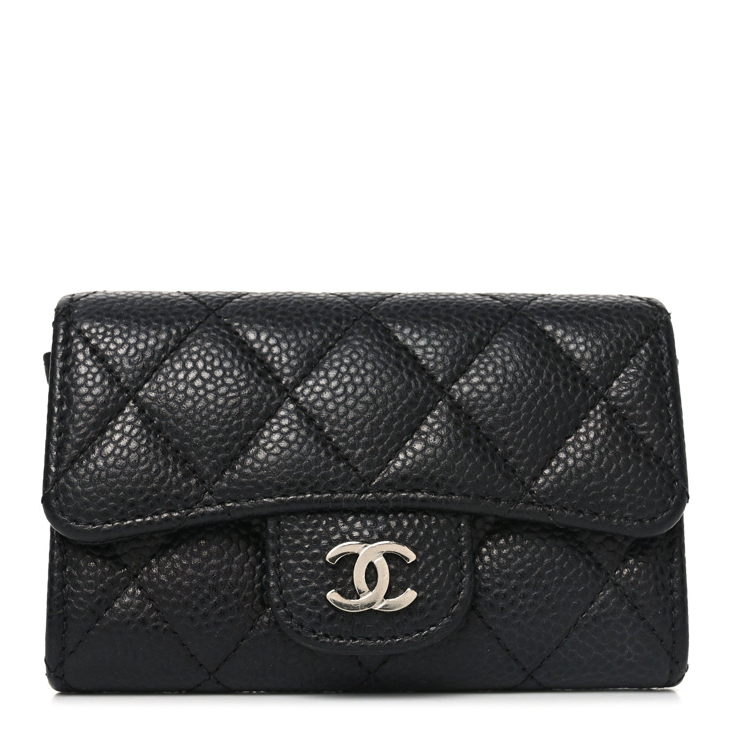 Chanel Caviar Quilted Flap Card Holder Black 1 of 8