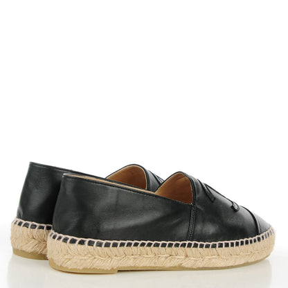 Chanel Lambskin CC Espadrilles 38 Black 6 of 11