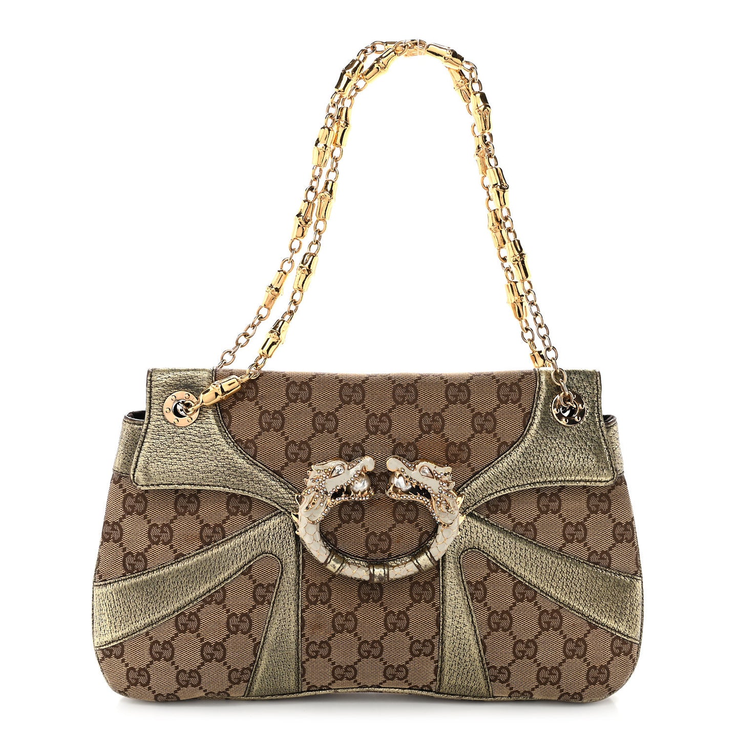 Monogram Tom Ford Jeweled Dragon Bag Gold