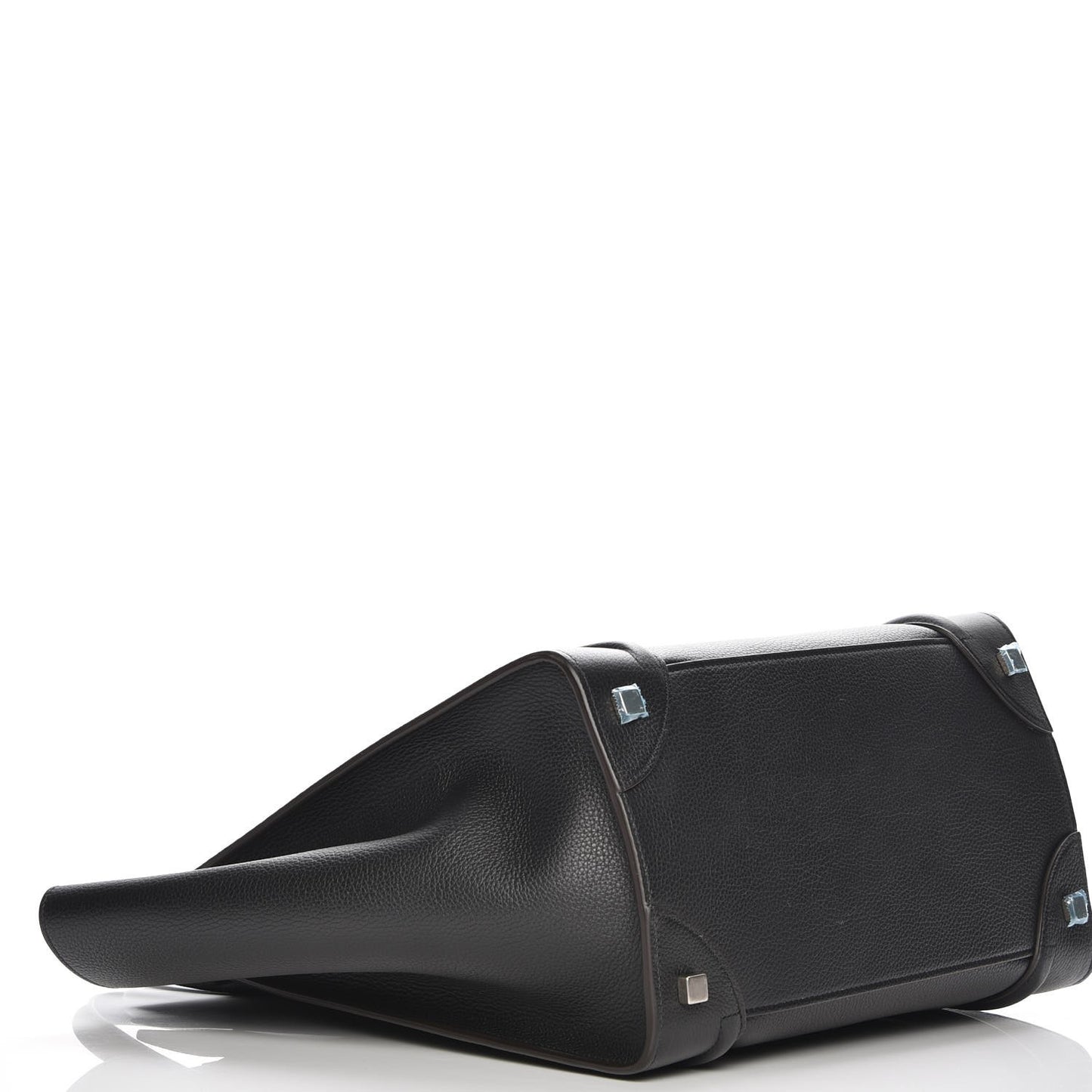 Drummed Calfskin Mini Luggage Black