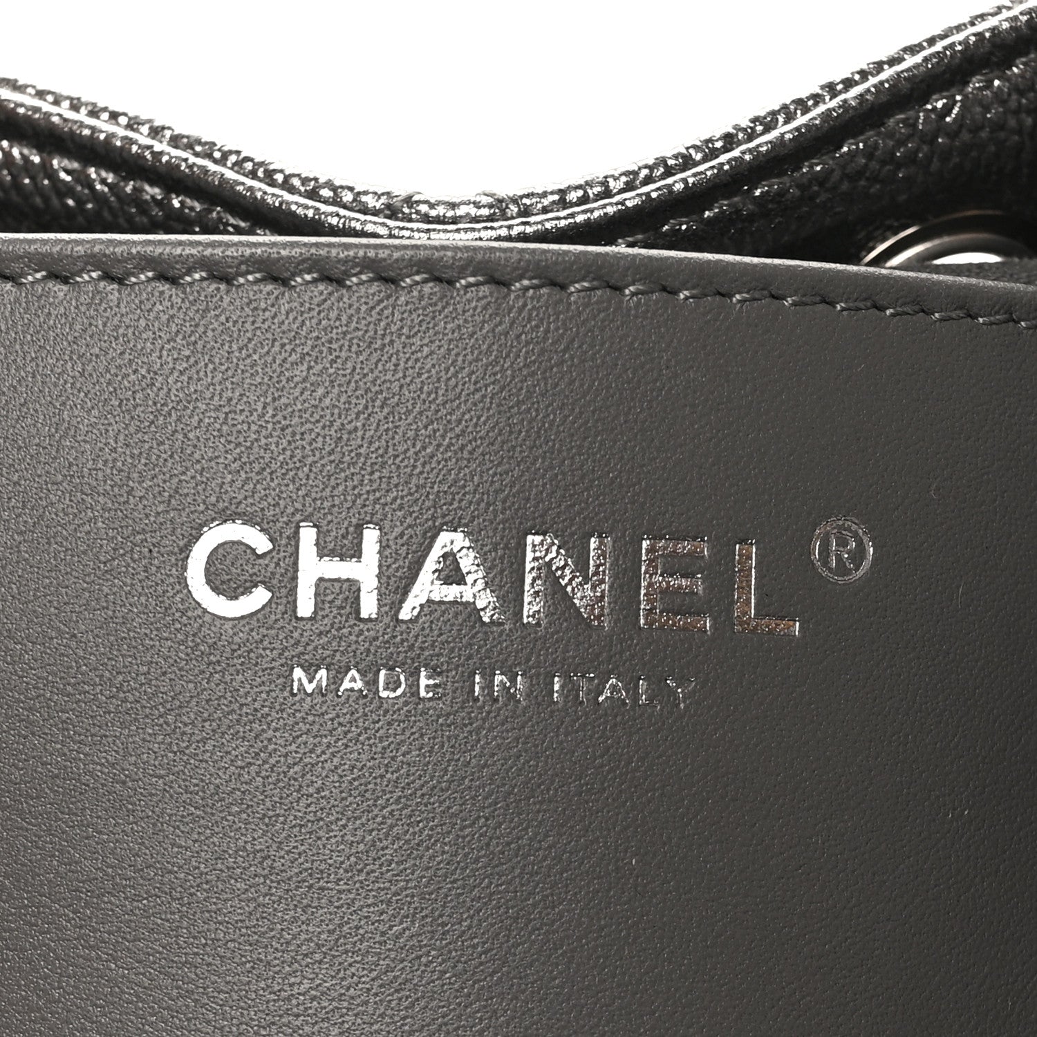 Chanel Metallic Caviar Quilted Small Chanel 25 Handbag Silver 6 of 10