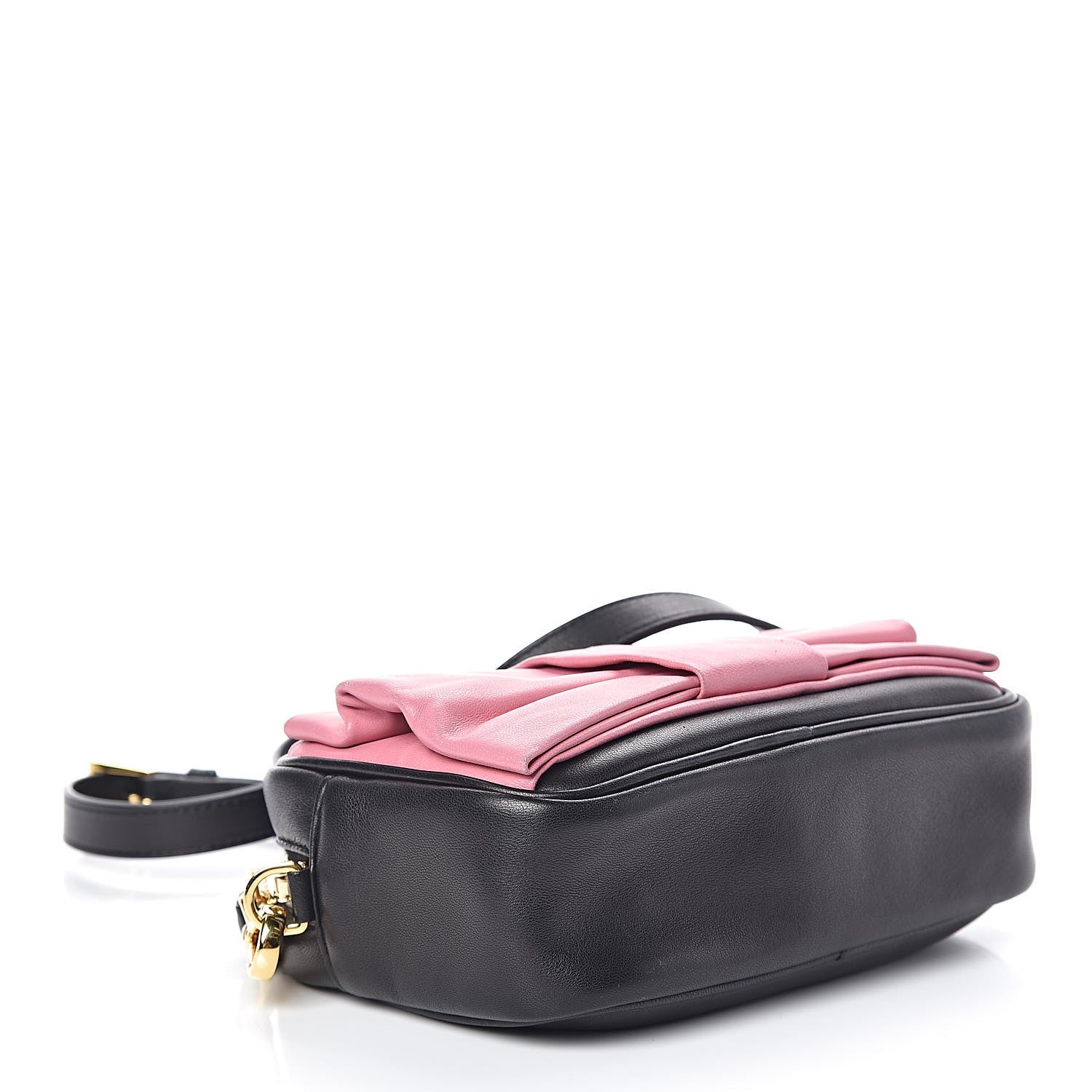 Prada Nappa Zippers Bow Clutch Black Geranio 4 of 11