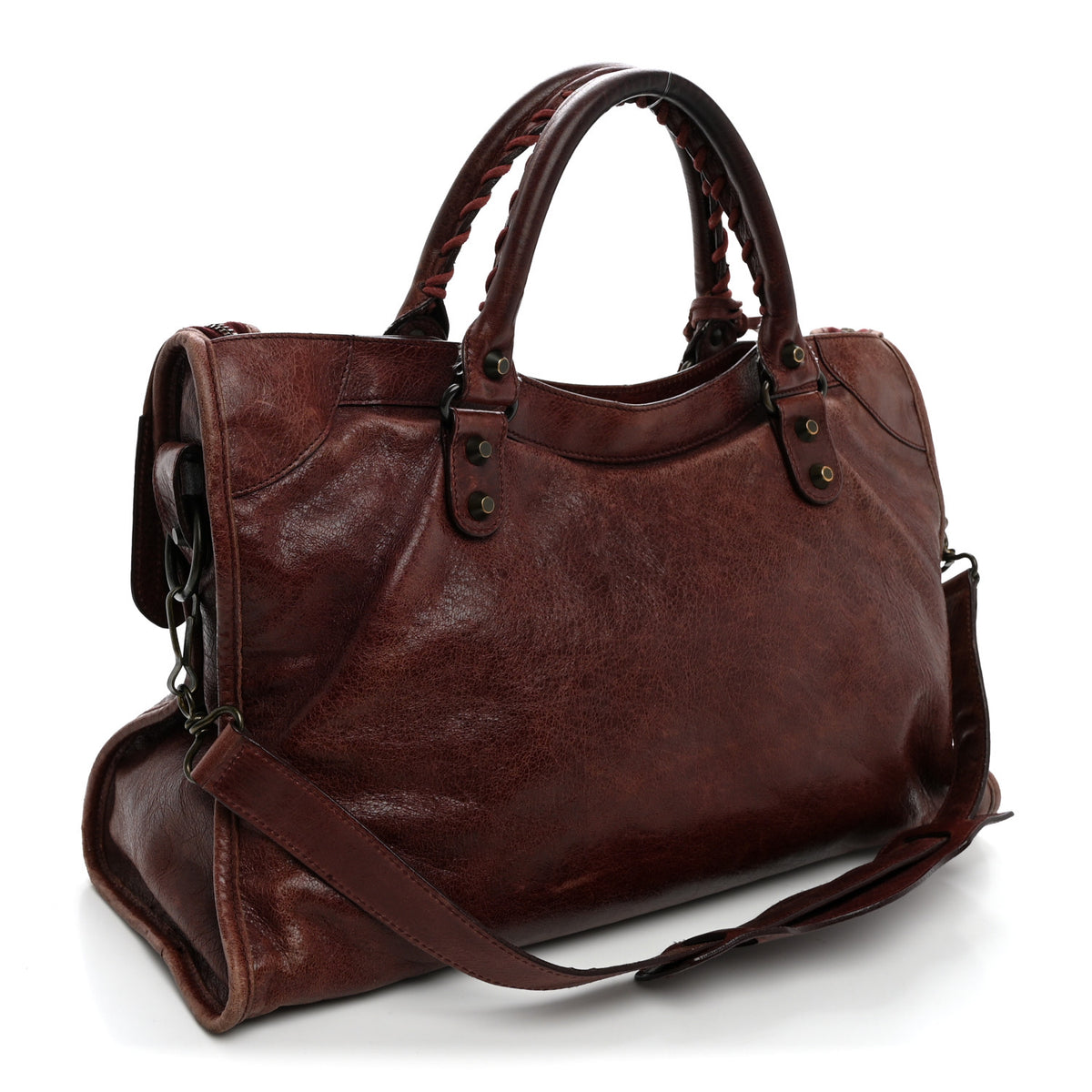 Balenciaga Agneau Classic Hardware City Dark Wine 4 of 13