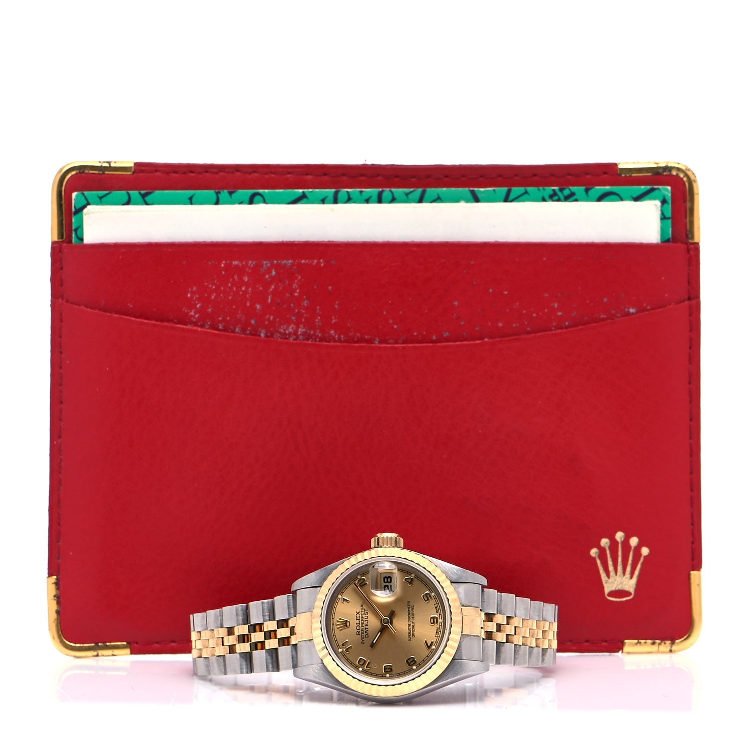 Rolex Stainless Steel 18K Yellow Gold 26mm Oyster Perpetual Datejust Watch Champagne 69173 5 of 5
