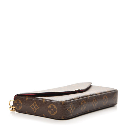 Louis Vuitton Monogram Pochette Felicie Chain Wallet Fuchsia 4 of 9