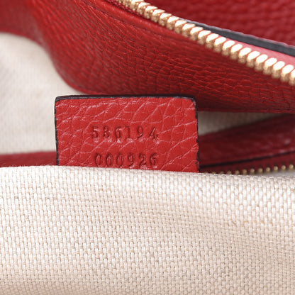 Gucci Pebbled Calfskin Large Soho Hobo Vibrant Red 6 of 9