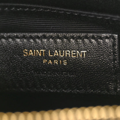 Saint Laurent Patent Calfskin Crocodile Embossed Monogram Lou Belt Bag Black 6 of 8