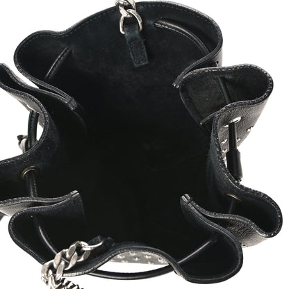 Saint Laurent Calfskin Star Studded Small Emmanuelle Bucket Bag Black 5 of 8
