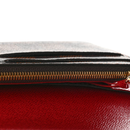 Louis Vuitton Damier Ebene Emilie Wallet Red 8 of 10