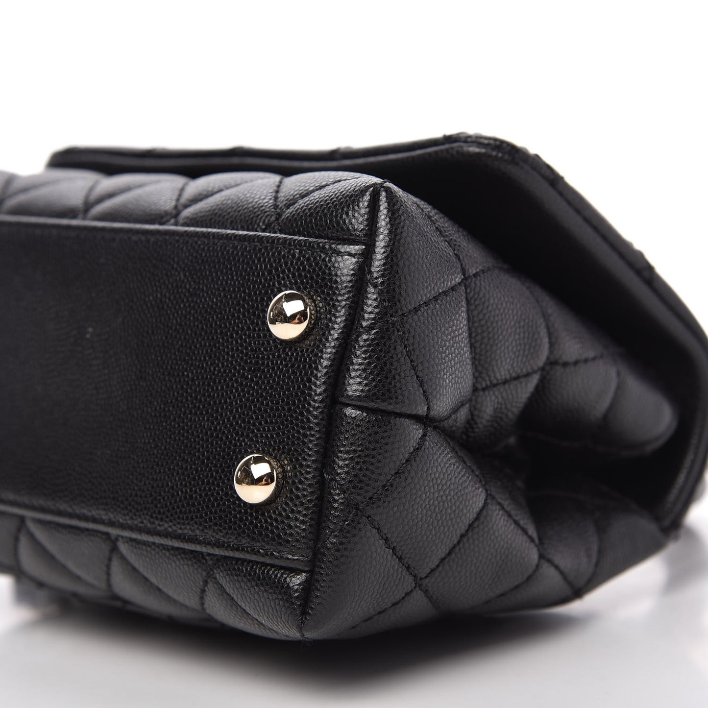 Caviar Quilted Extra Mini Coco Handle Flap Black