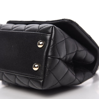 Chanel Caviar Quilted Extra Mini Coco Handle Flap Black 7 of 11