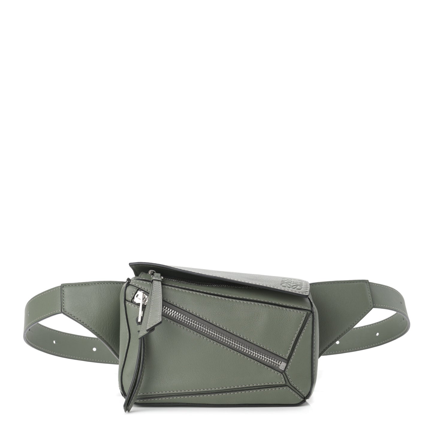 Calfskin Mini Puzzle Bumbag Dark Sage