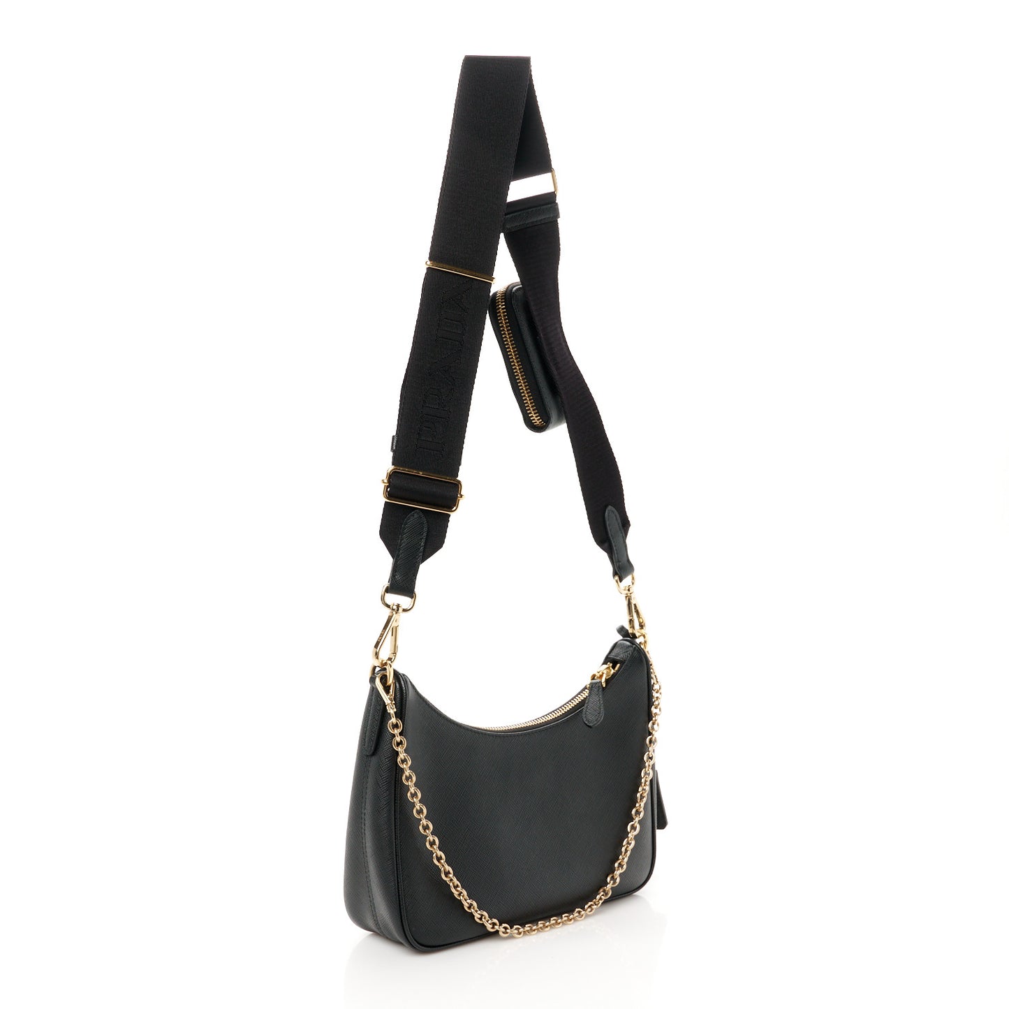 Saffiano Lux Re-Edition 2005 Shoulder Bag Black