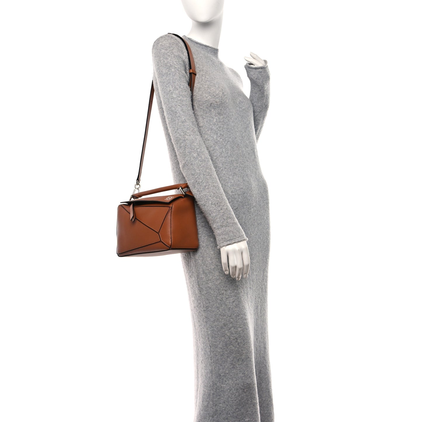 Calfskin Small Puzzle Bag Tan