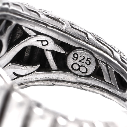 John Hardy Sterling Silver Diamond Batu Bedeg Round Ring 54 7 4 of 4