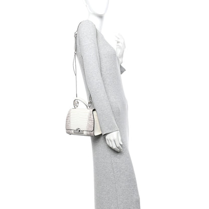 Moynat Niloticus Crocodile Himalaya Rejane BB White 2 of 10