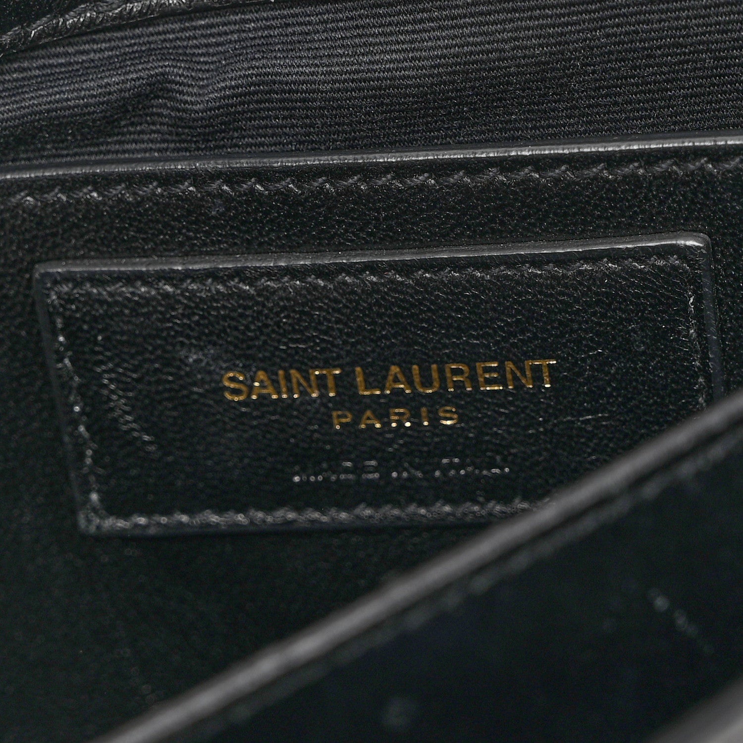 Saint Laurent Lambskin Matelasse Chevron Monogram Bubble Chain Crossbody Black 5 of 11