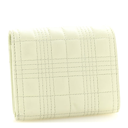 Burberry Lambskin Quilted Small Lola Folding Wallet Pistachio 3 of 10