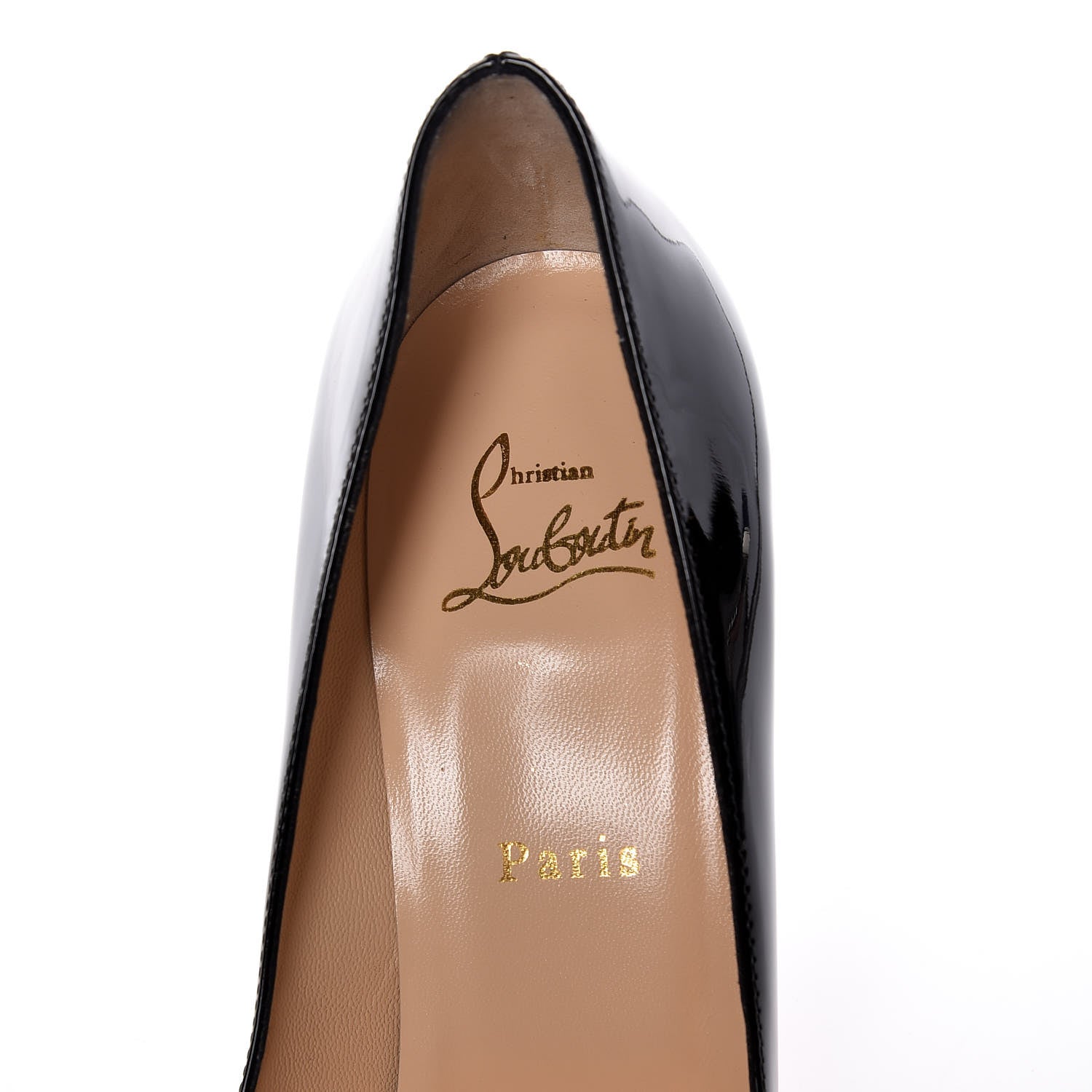 Christian Louboutin Patent Kid Baronessa 100 Pumps 38 Black 8 of 12