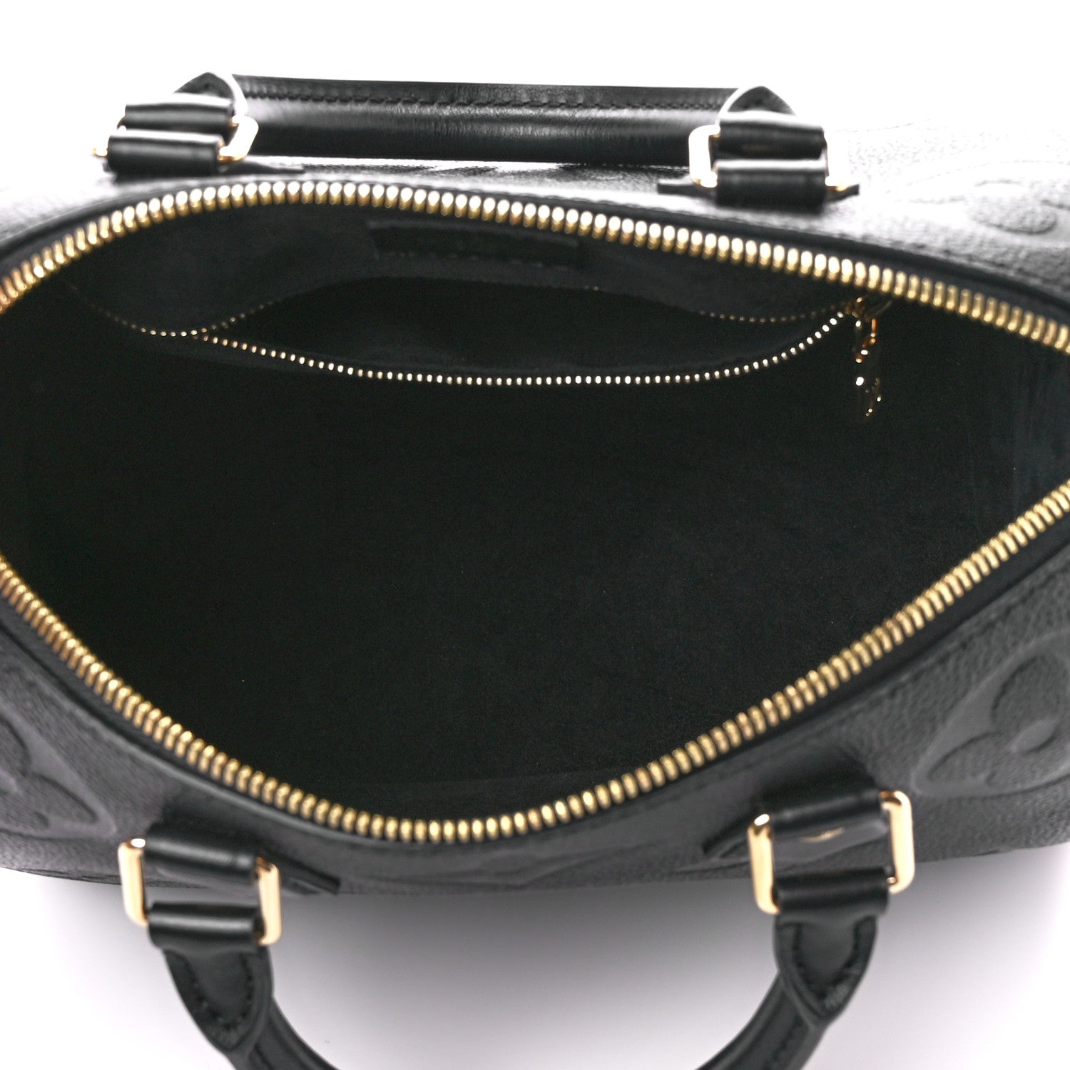 Louis Vuitton Empreinte Monogram Giant Speedy Bandouliere 25 Black 5 of 14